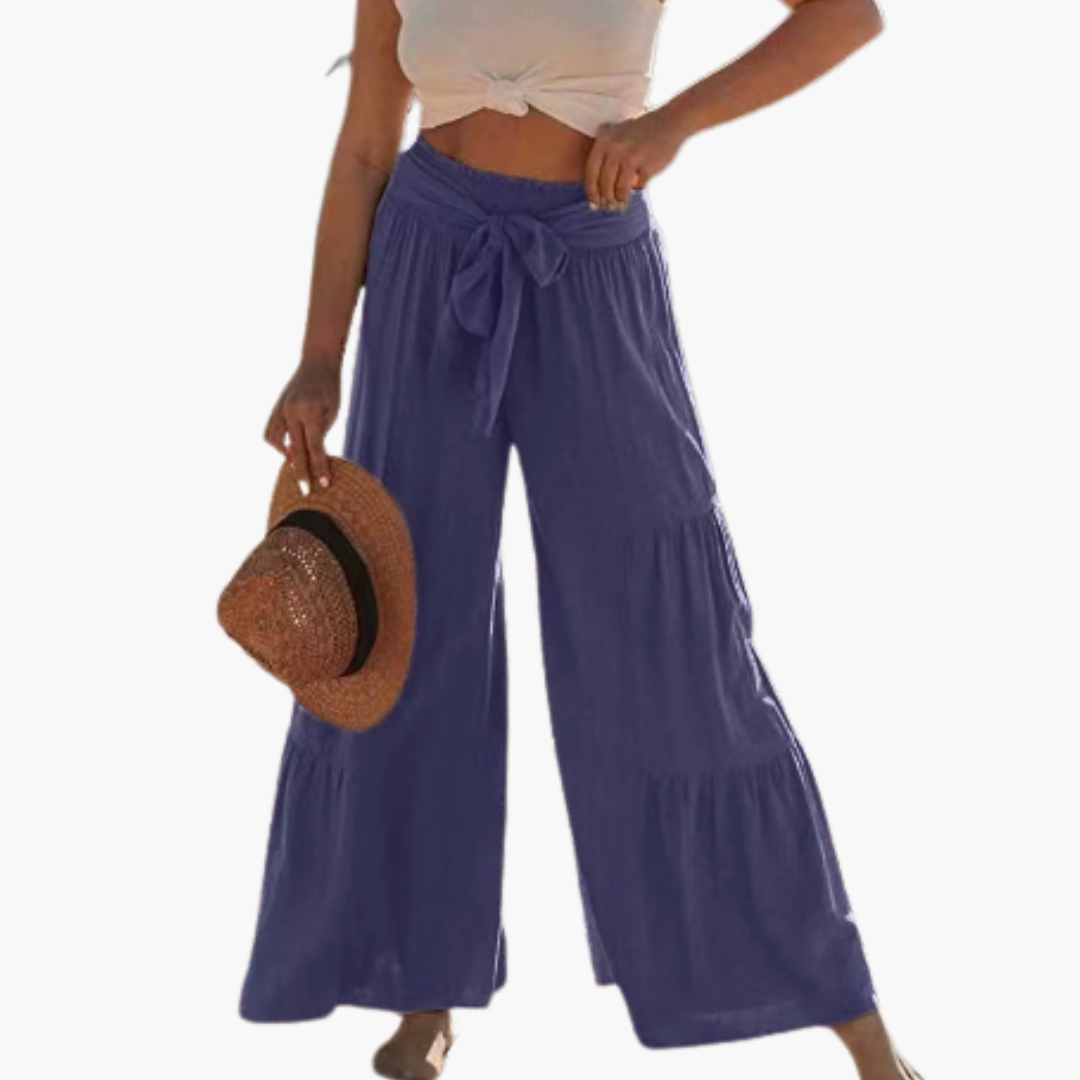 Pantaloni donna con vita elastica per l’estate