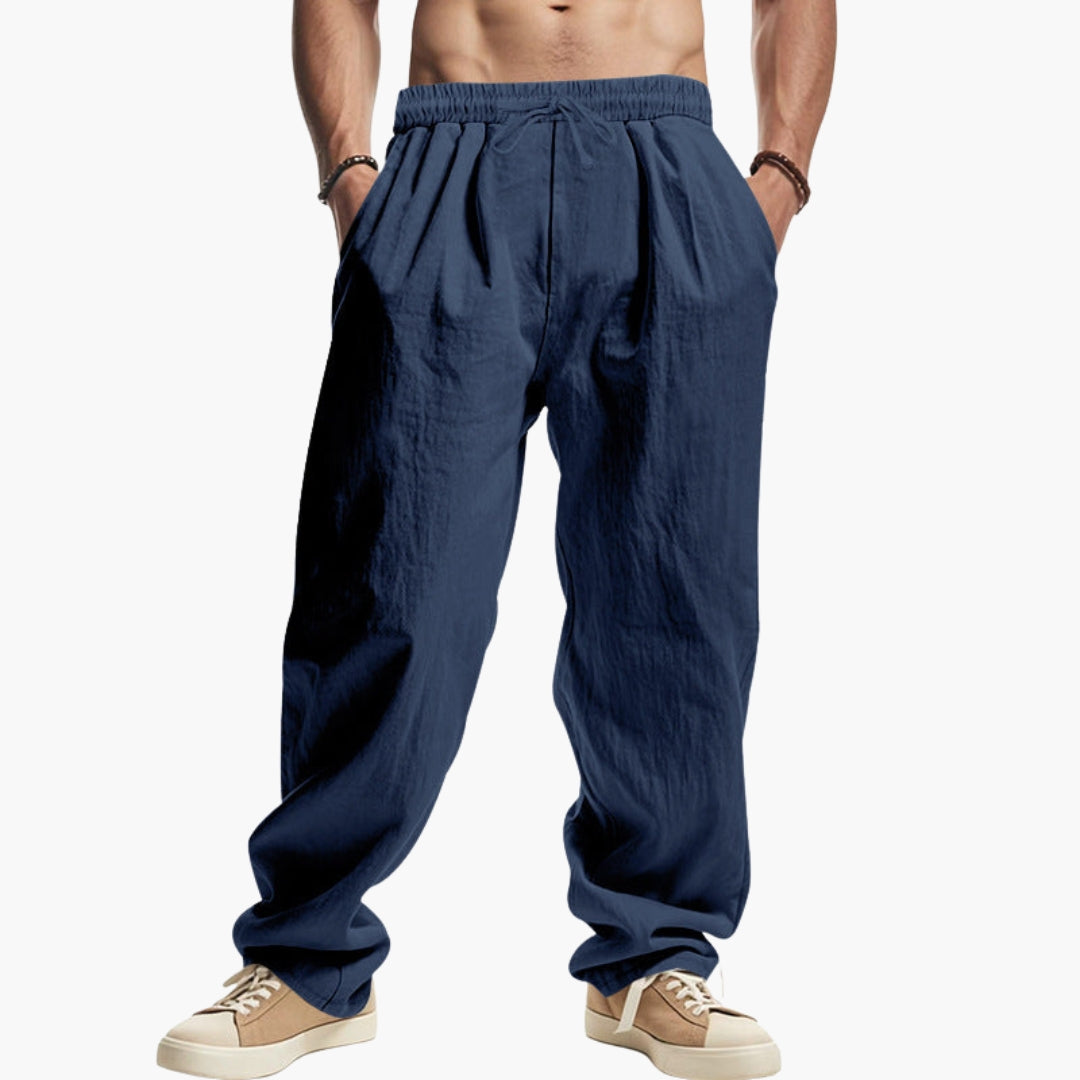 Pantaloni da uomo a taglio ampio con tasche laterali