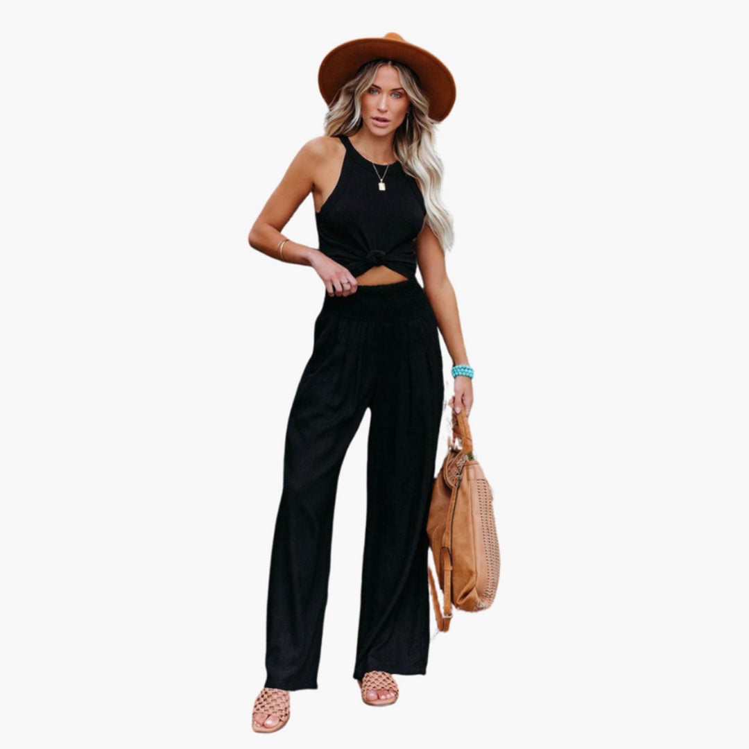 Pantaloni palazzo donna con gambe larghe