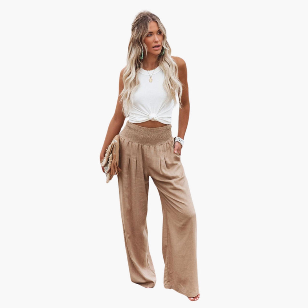 Pantaloni palazzo donna con gambe larghe