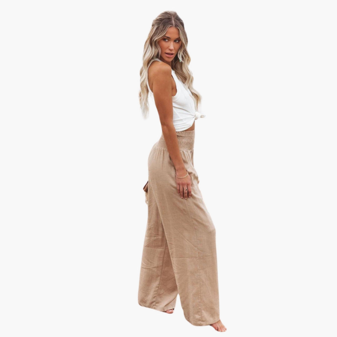 Pantaloni palazzo donna con gambe larghe