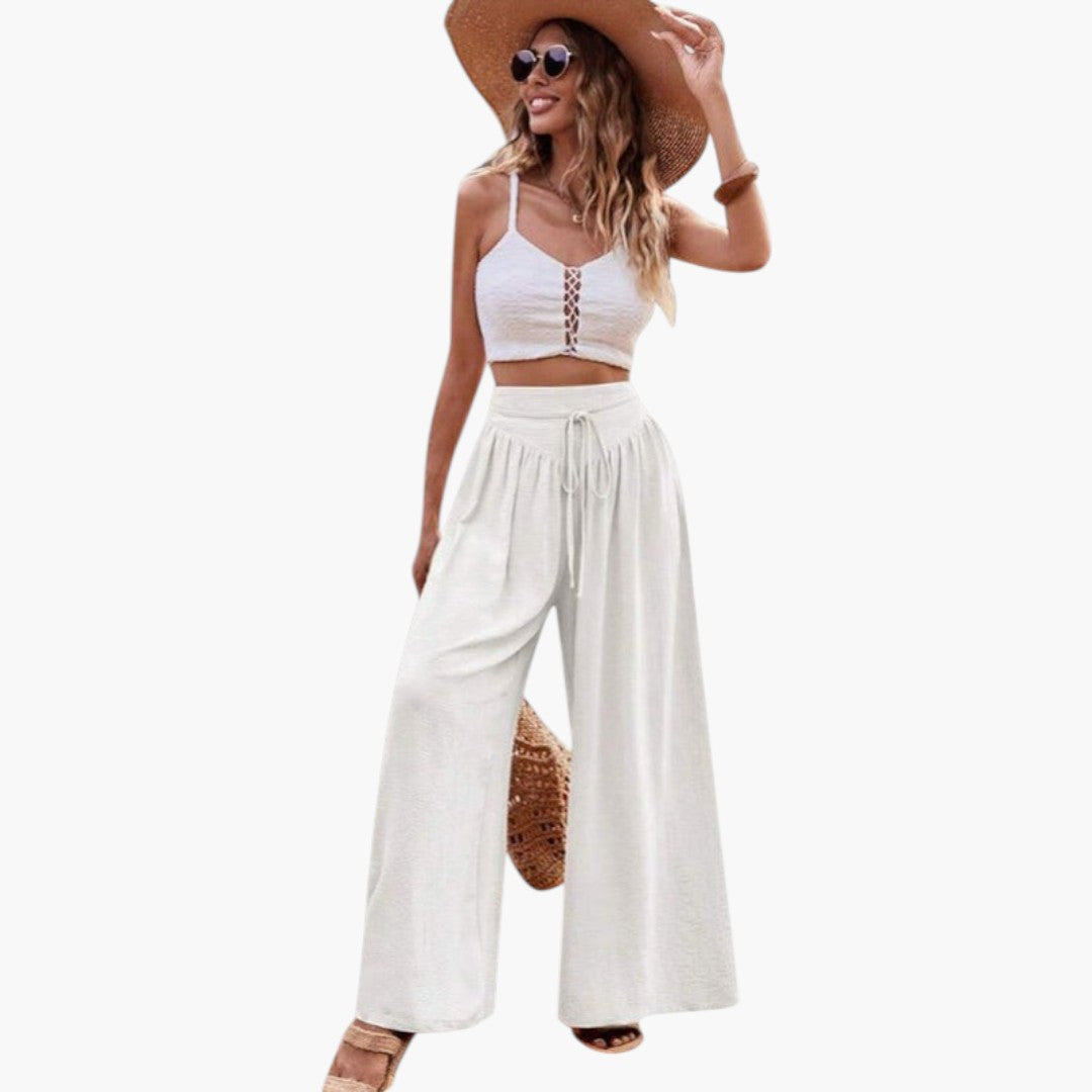 Women's Palazzo Pants with High Waist
