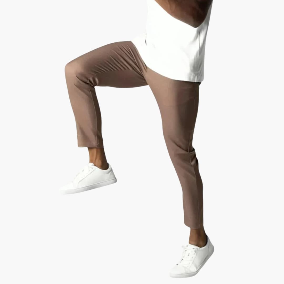 Pantalon chino homme à fermeture boutonnée