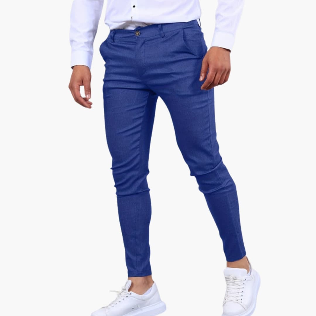 Slim chinos til mænd med tilspidsede ben