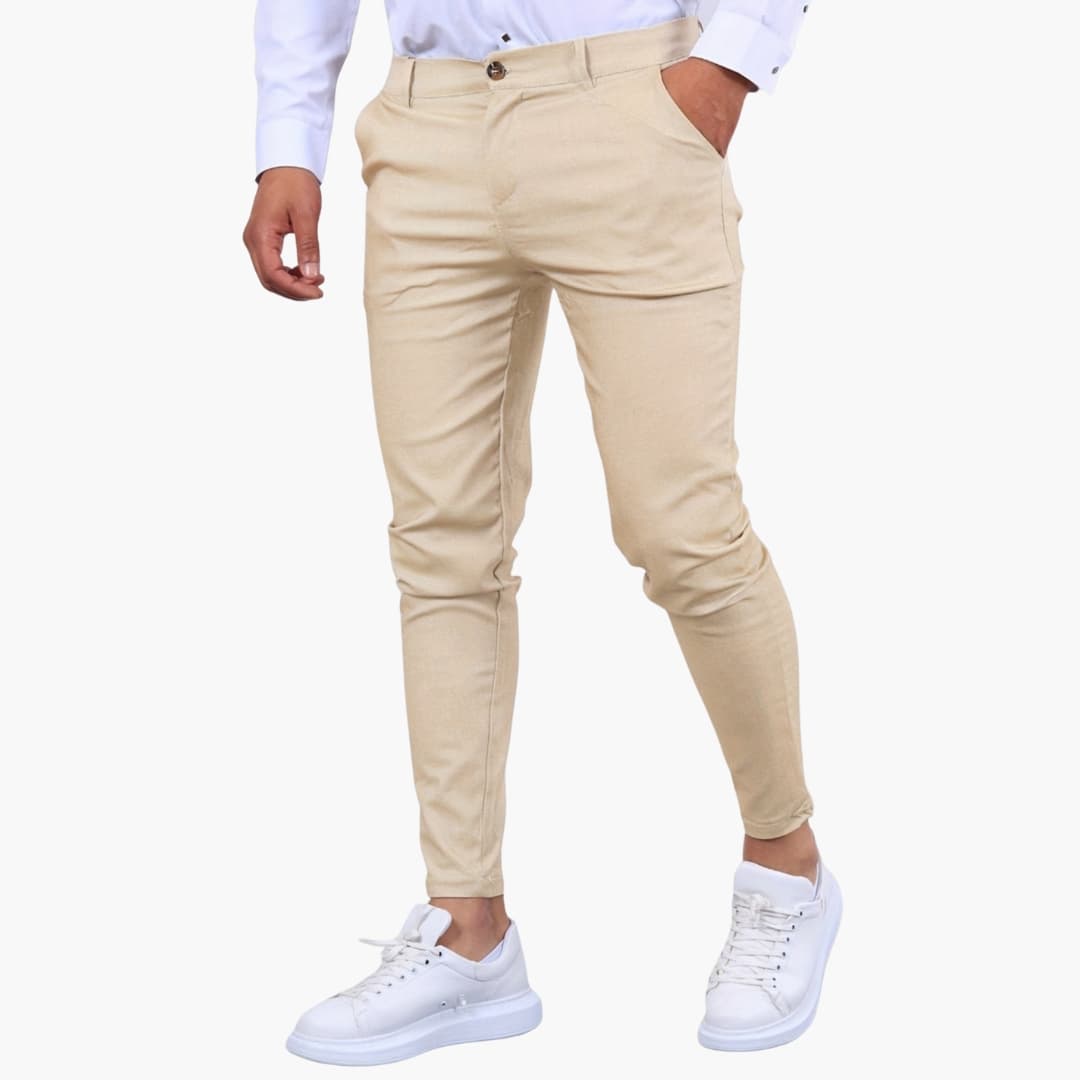 Pantalon chino homme slim avec jambes fuselées