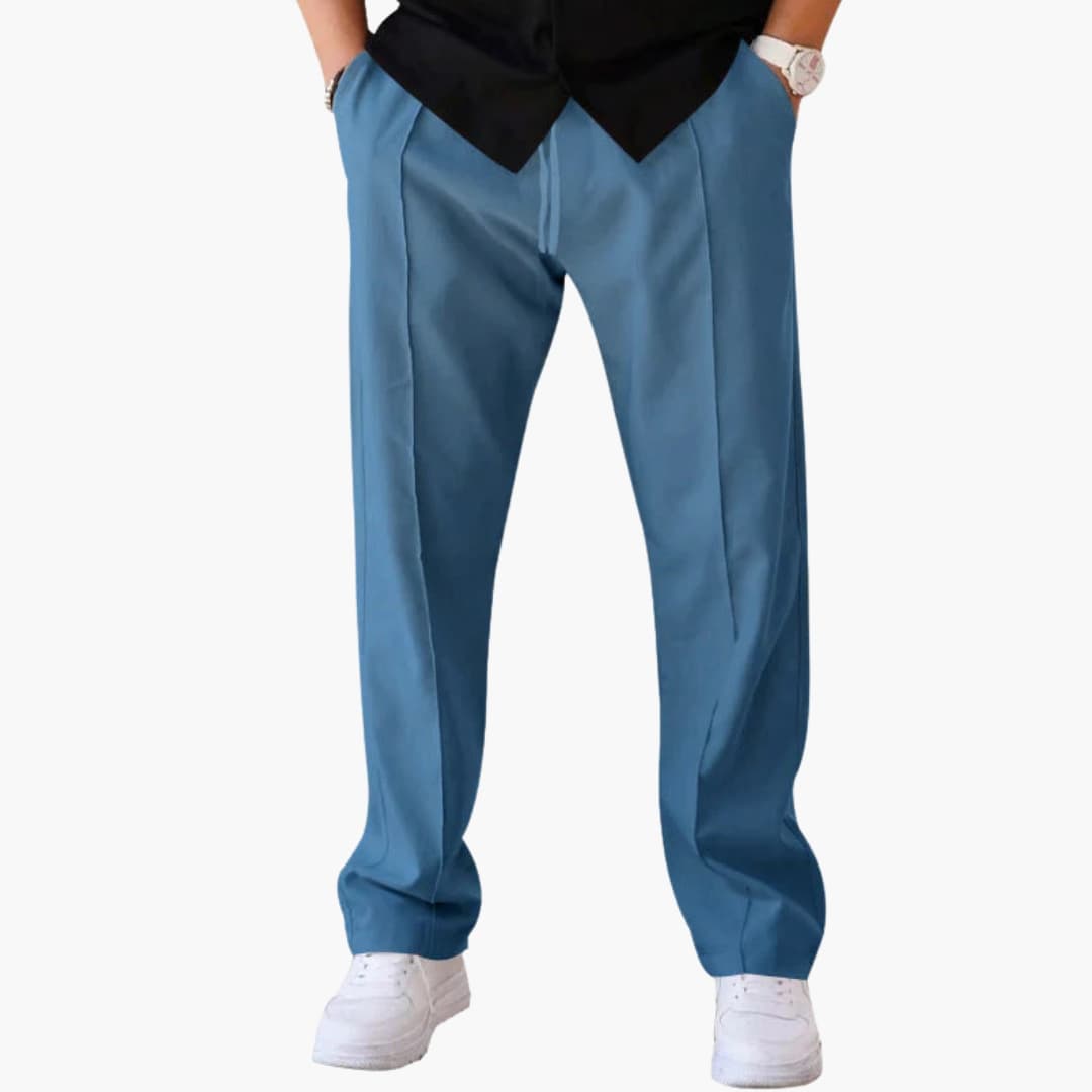 Pantalon homme avec jambes larges et taille élastique