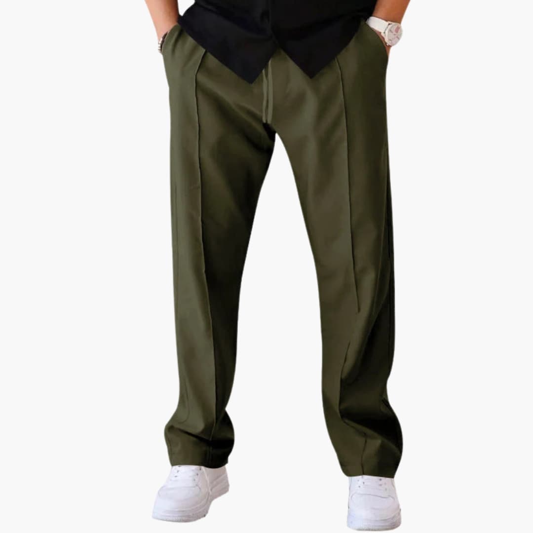 Pantalon homme avec jambes larges et taille élastique