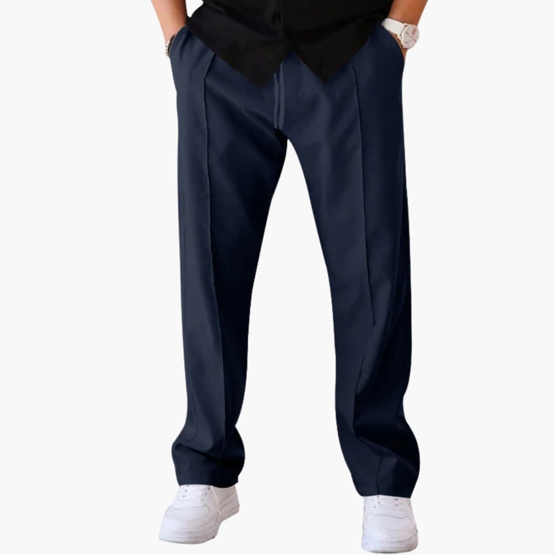 Pantalon homme avec jambes larges et taille élastique