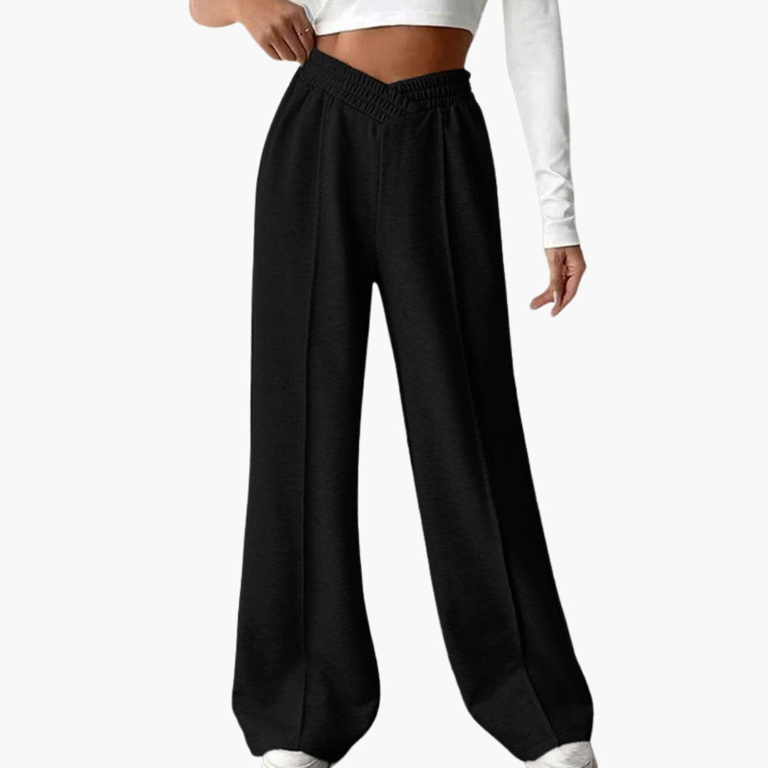 Dames sportbroek met wijde pijpen
