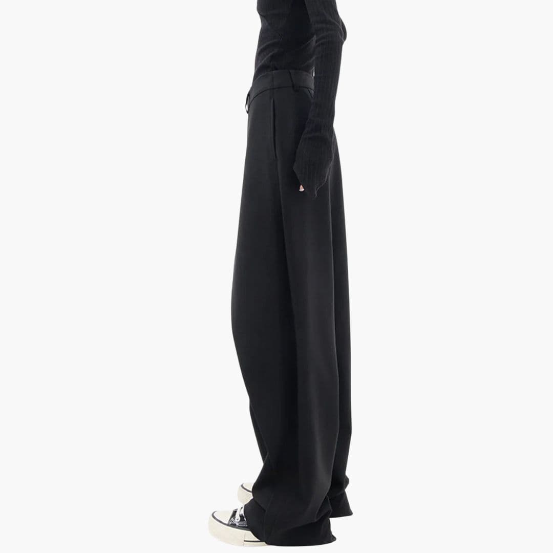 Pantalon femme à taille asymétrique