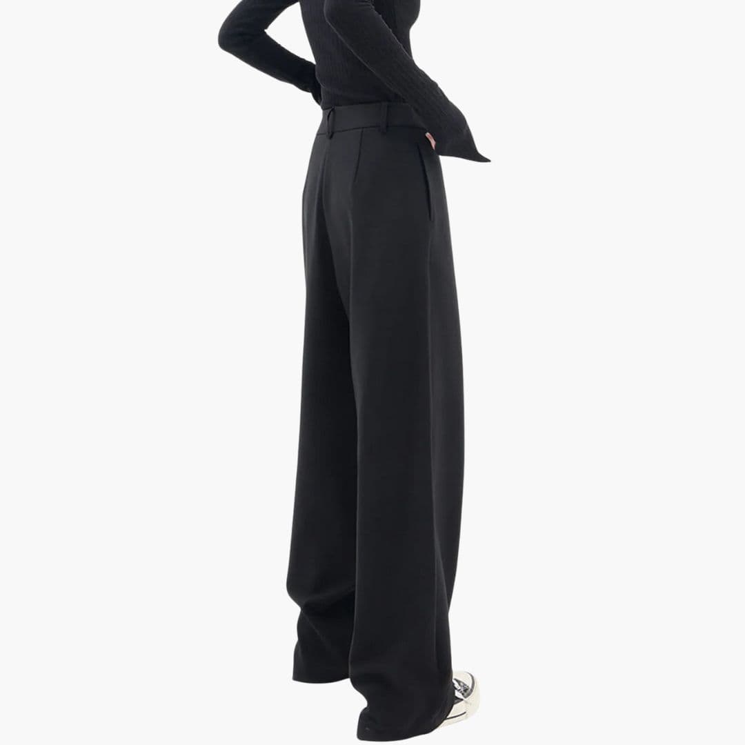 Pantalon femme à taille asymétrique