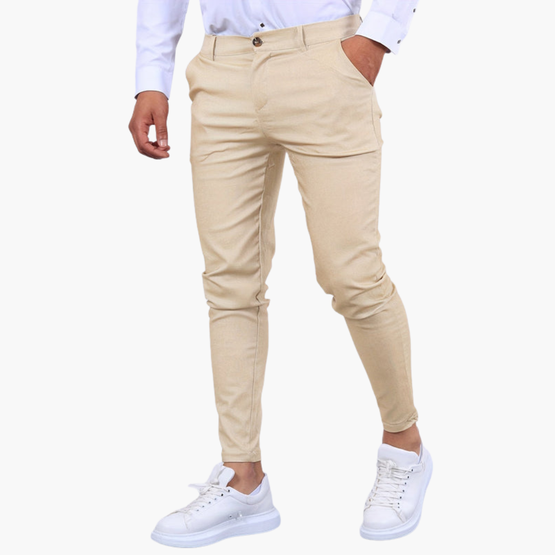 Pantalon homme ajusté avec élasticité