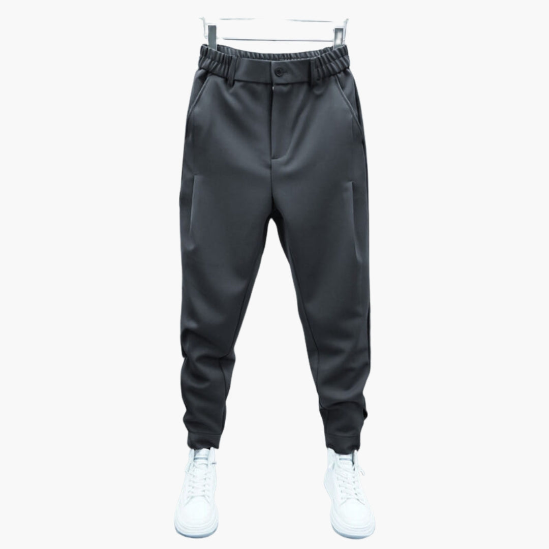 Pantalon homme à taille élastiquée et jambes droites