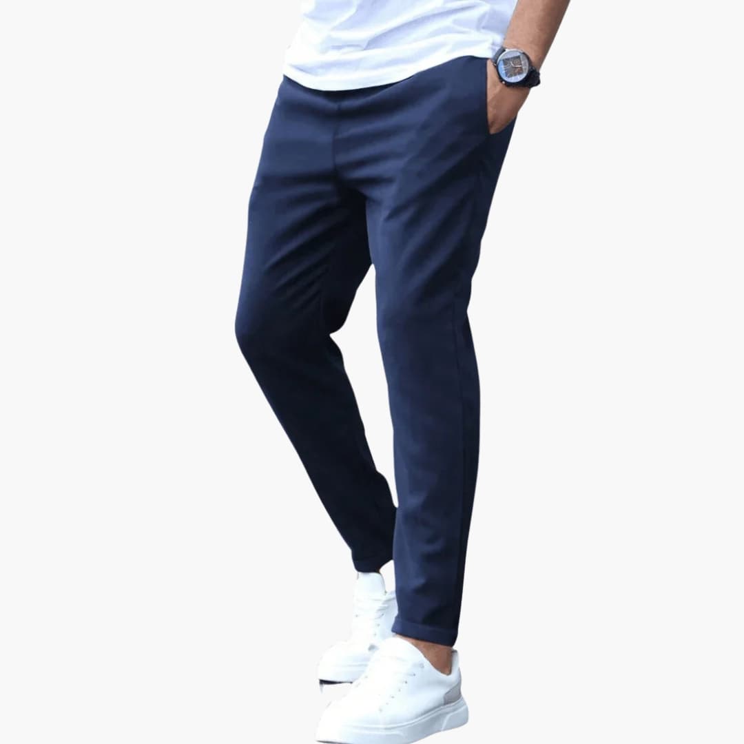 Pantalon homme à taille élastique et poches latérales