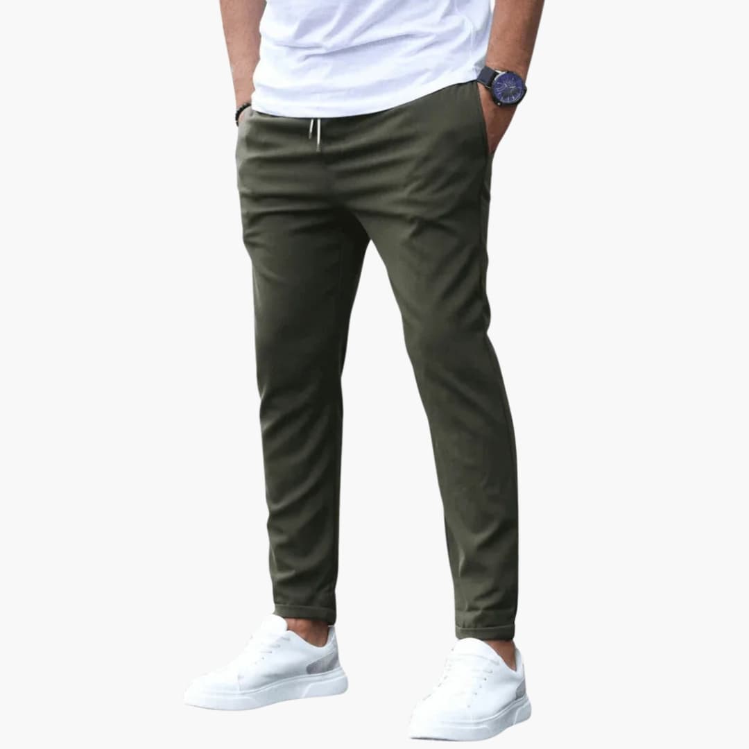 Pantalon homme à taille élastique et poches latérales