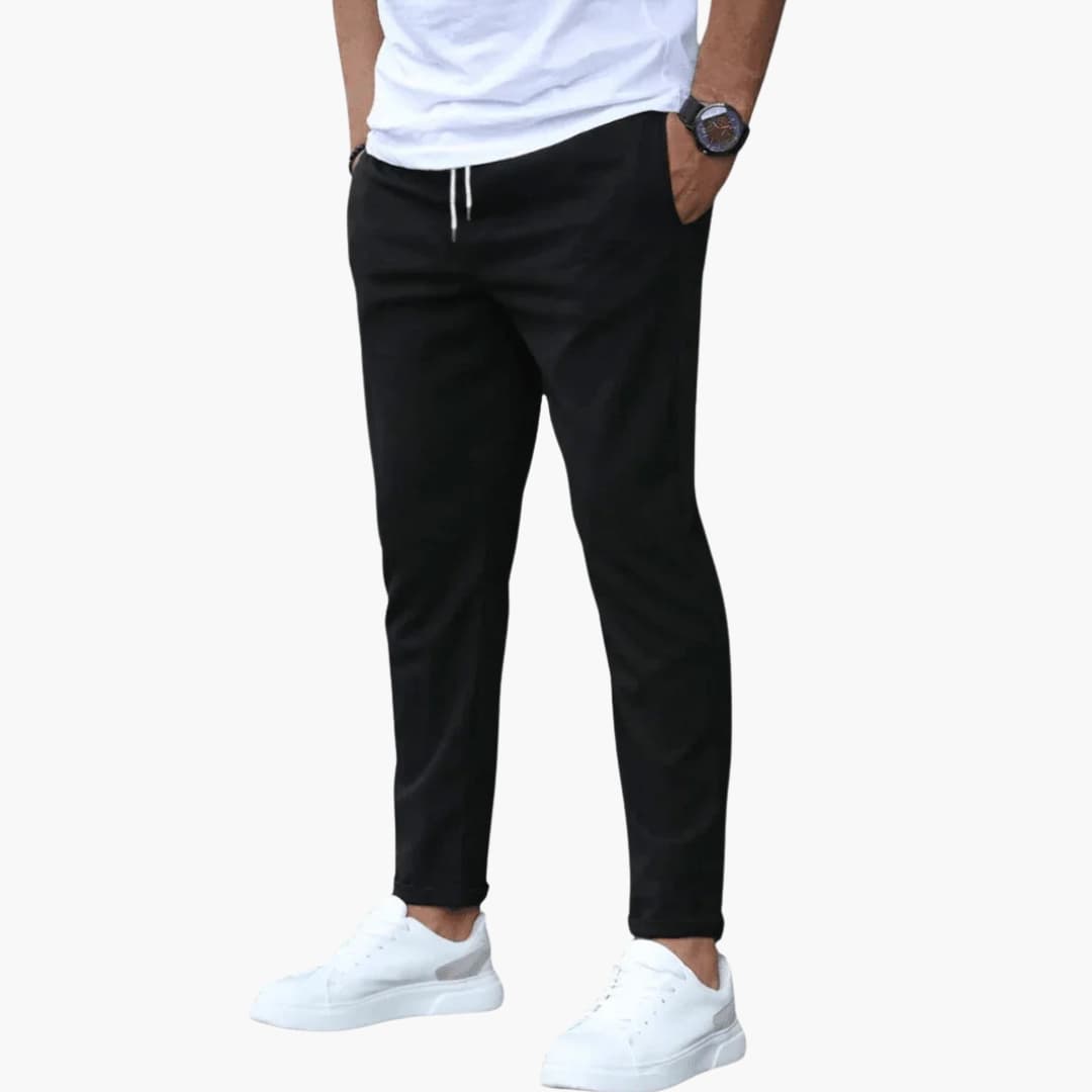 Pantalon homme à taille élastique et poches latérales