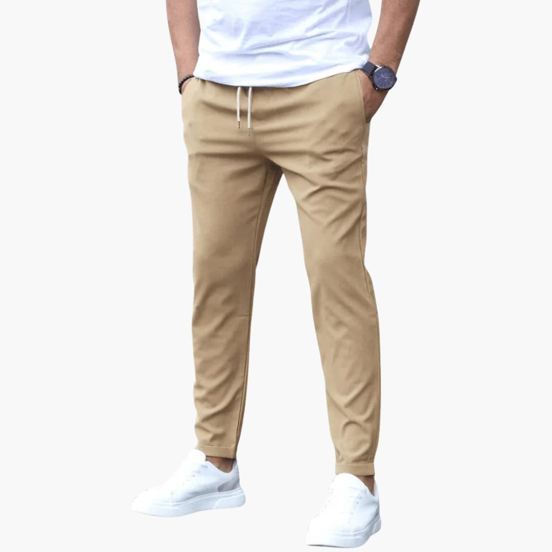 Pantalon homme à taille élastique et poches latérales