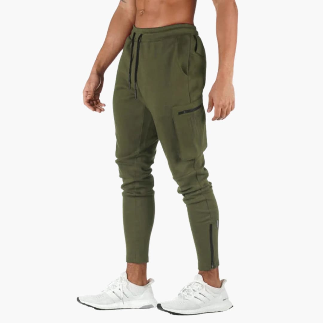 Pantalon homme avec jambes fuselées et poches latérales