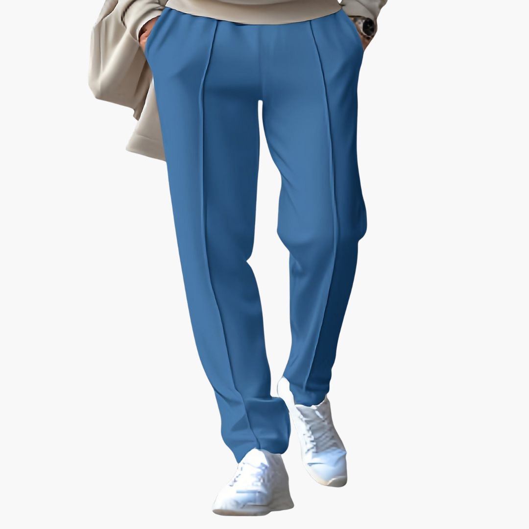 Pantalon homme avec poches latérales et taille élastique