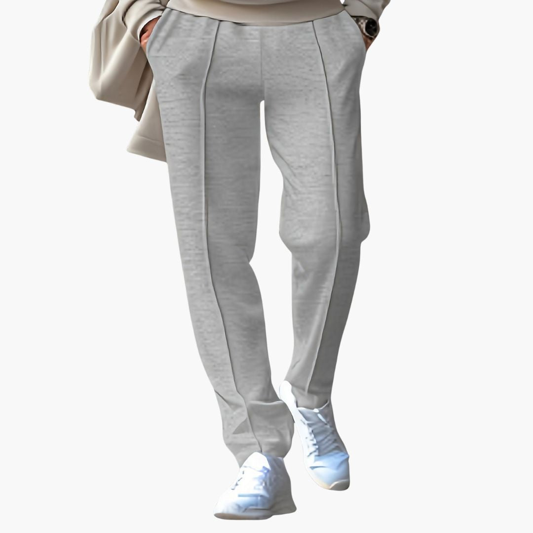 Pantalon homme avec poches latérales et taille élastique