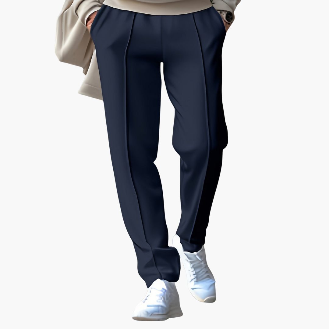 Pantalon homme avec poches latérales et taille élastique