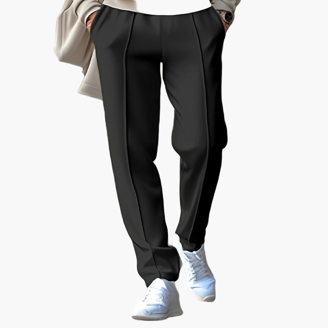 Pantalon homme avec poches latérales et taille élastique