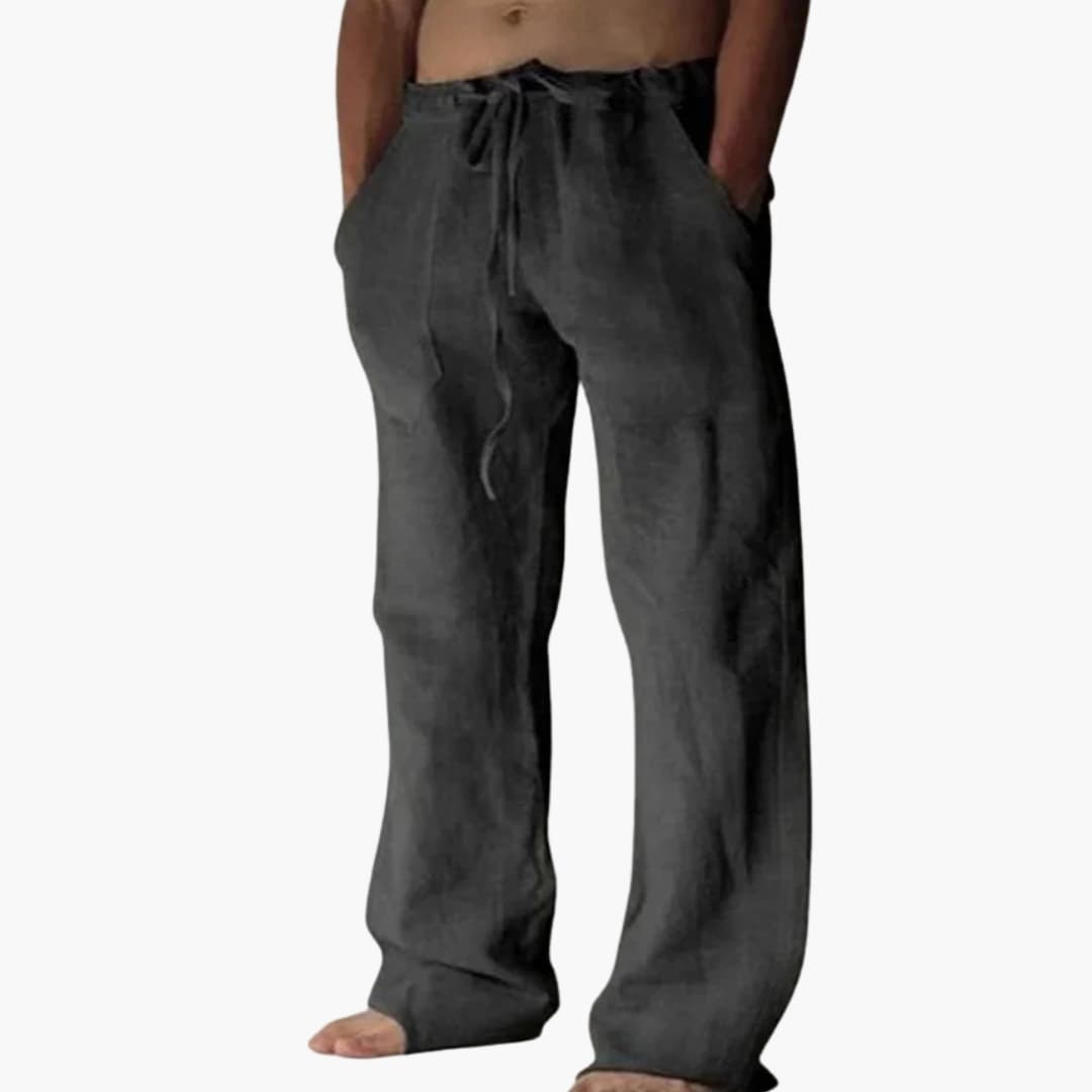 Pantalon homme avec taille élastique et poches latérales