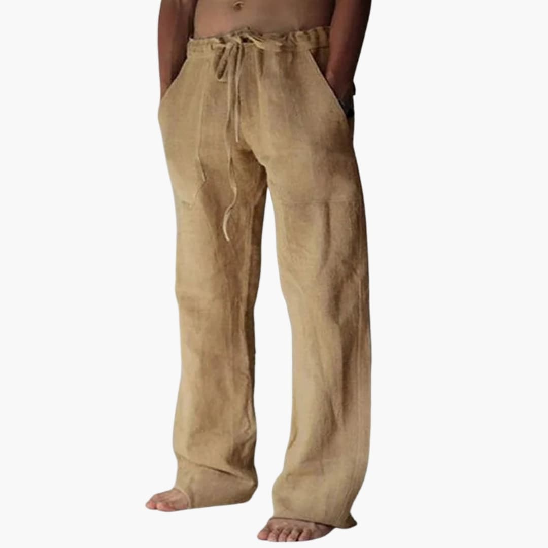 Pantalon homme avec taille élastique et poches latérales