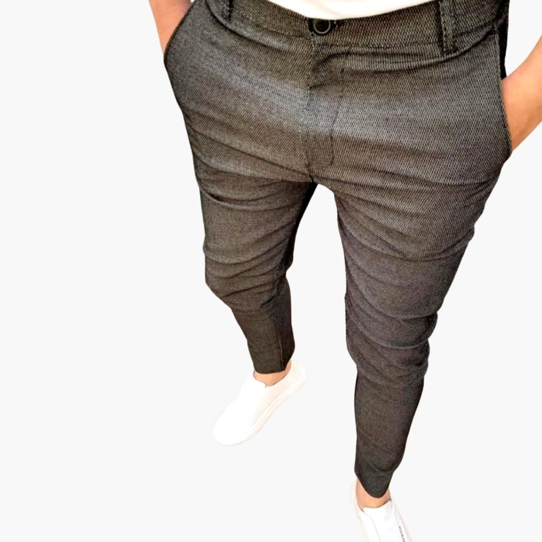 Pantalon homme business avec taille élastique et jambes droites