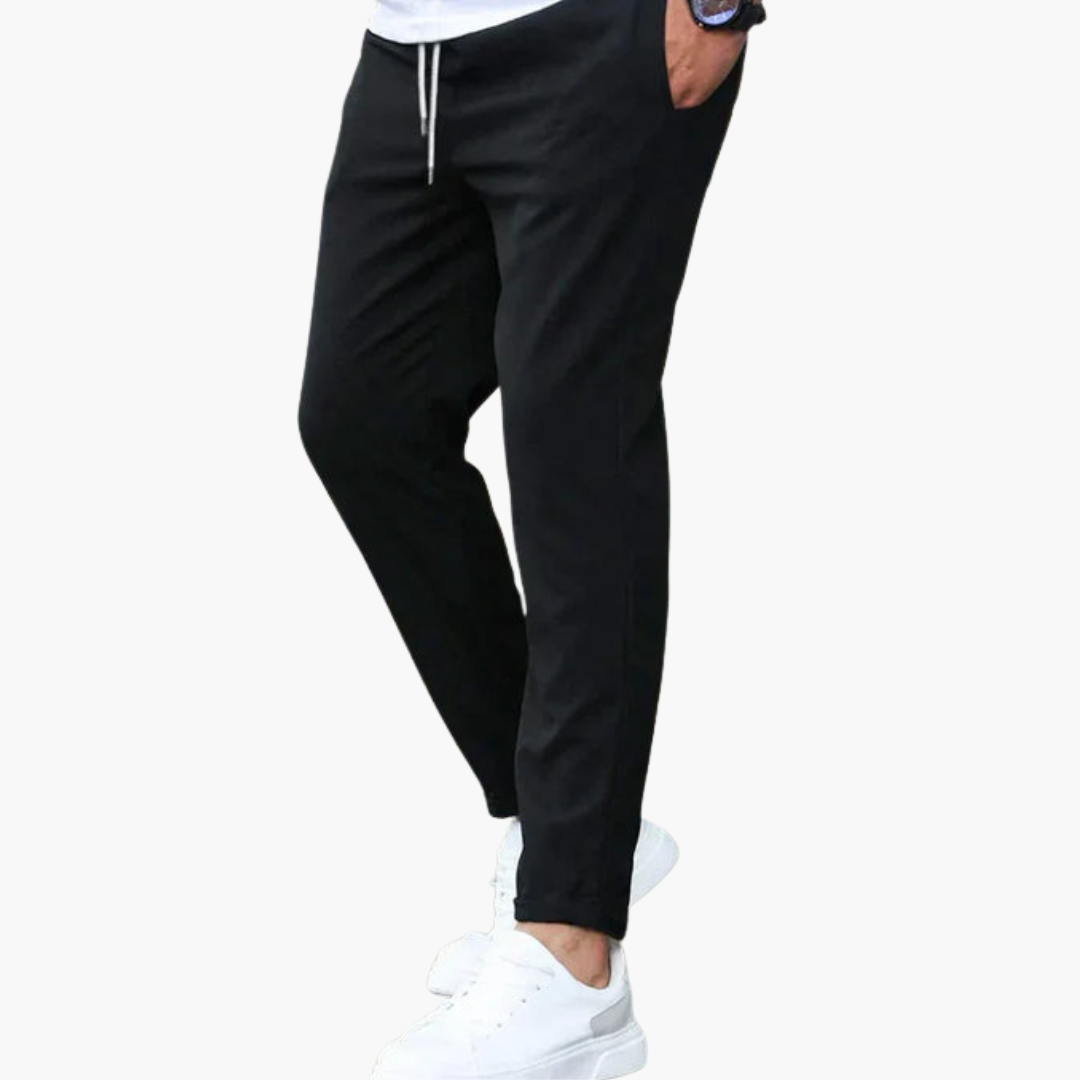 Pantalon homme coupe ajustée avec poches latérales et arrière