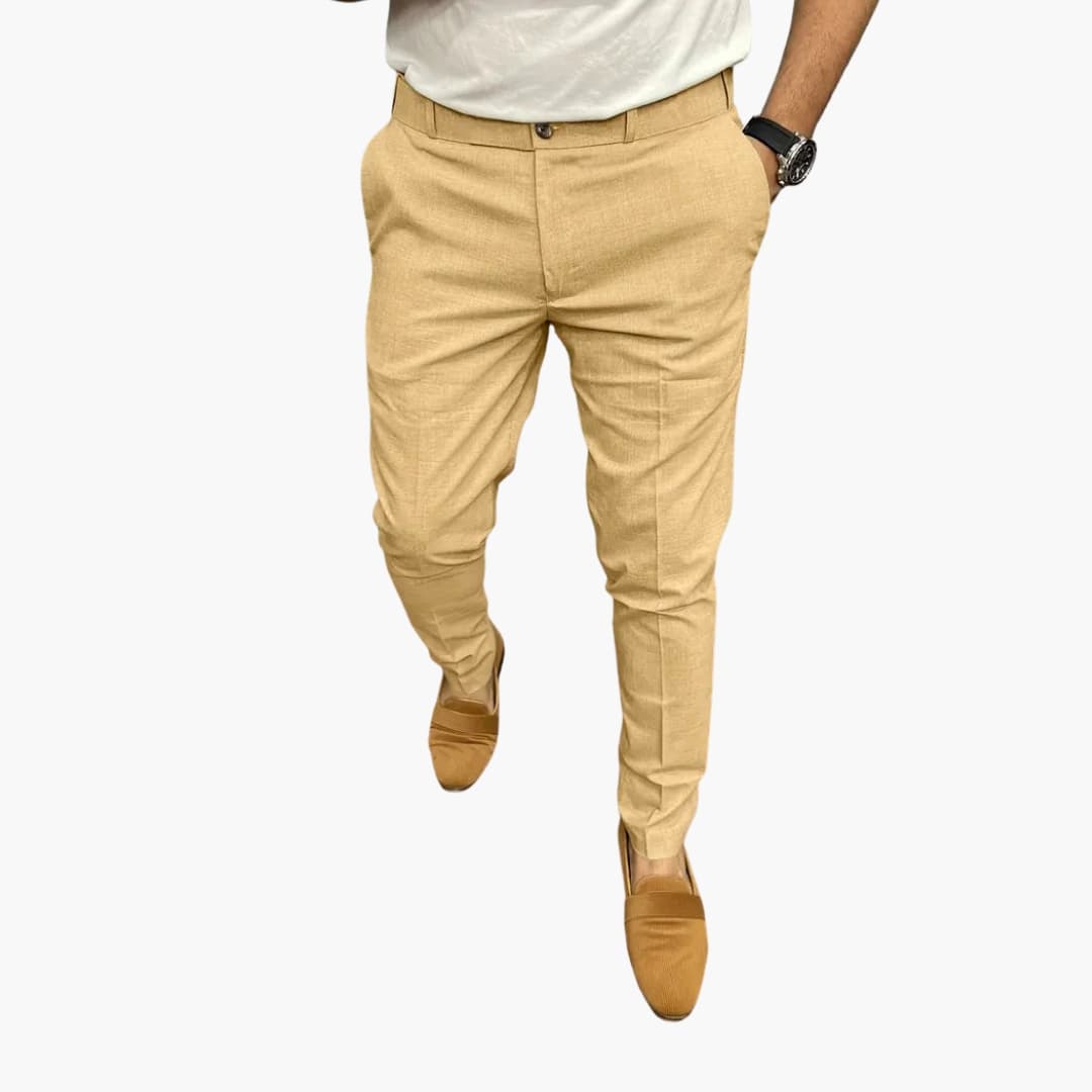Pantalon homme coupe moderne avec taille élastique