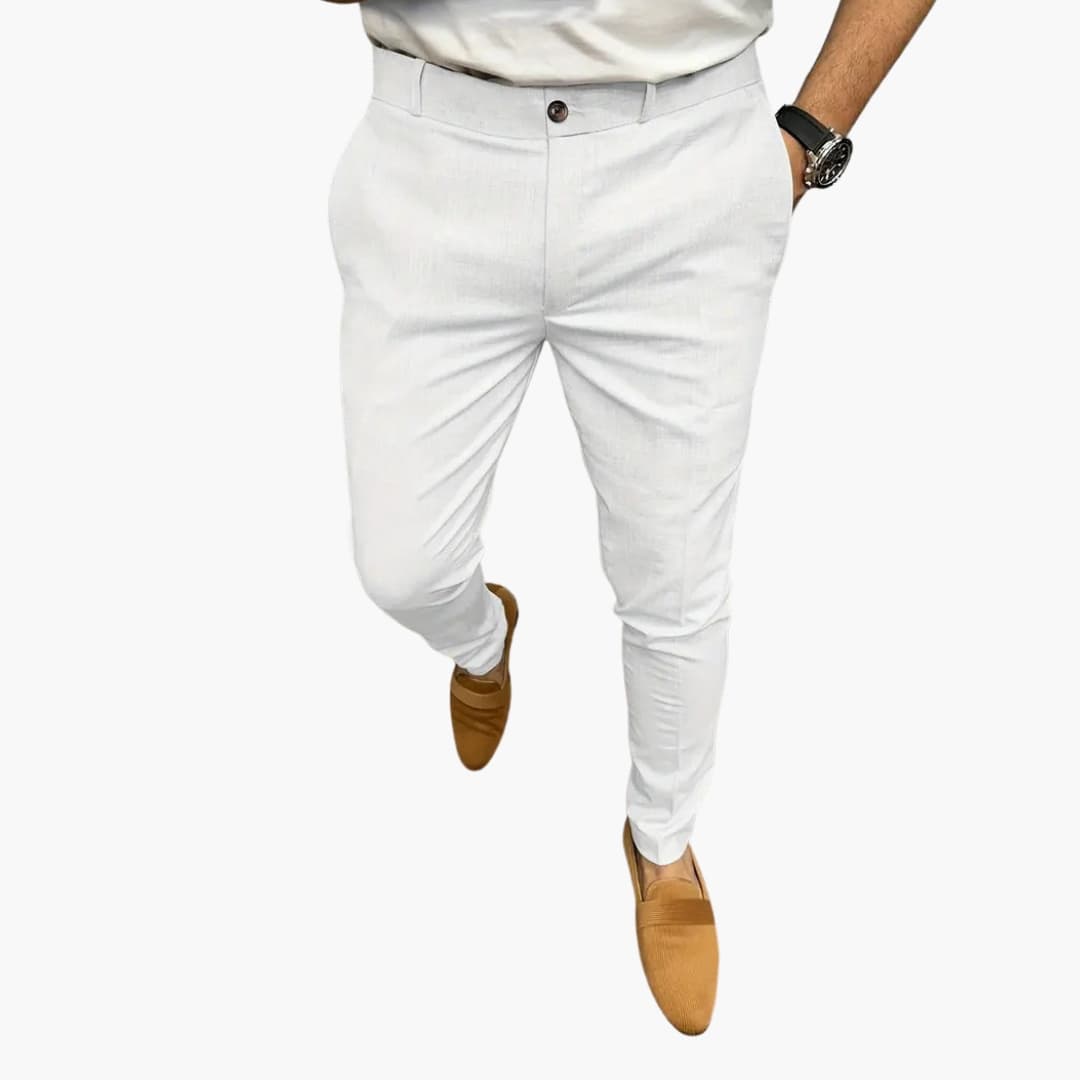 Pantalon homme coupe moderne avec taille élastique