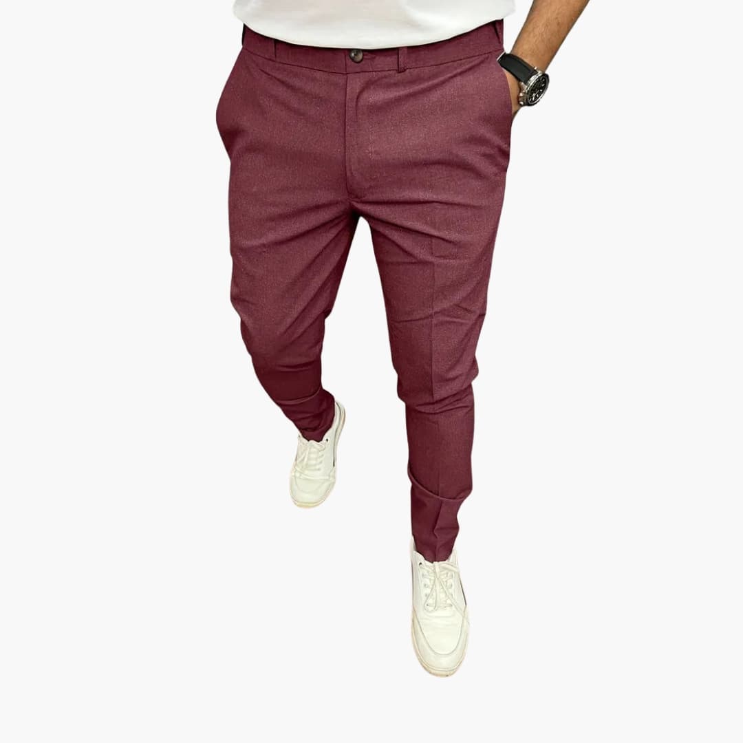 Pantalon homme coupe moderne avec taille élastique