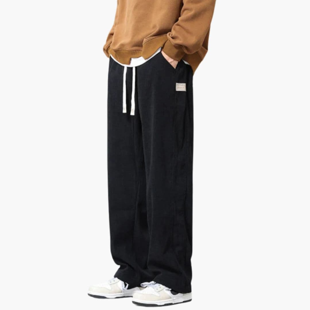 Pantalon homme en corduroy avec jambe large
