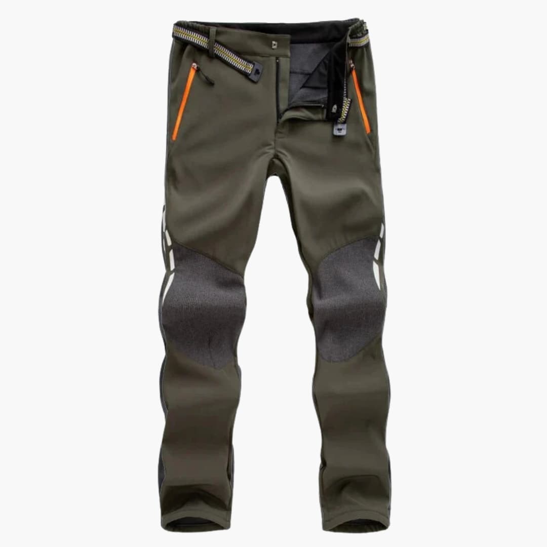 Pantalon homme softshell d’extérieur avec genoux renforcés et poches zippées