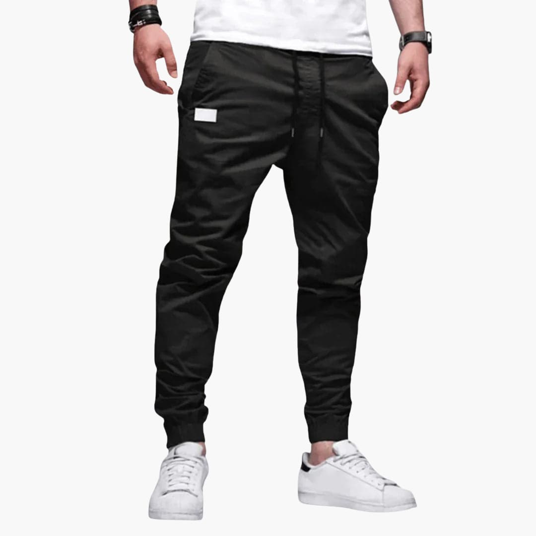 Pantalon pour homme avec taille élastique et cordon de serrage