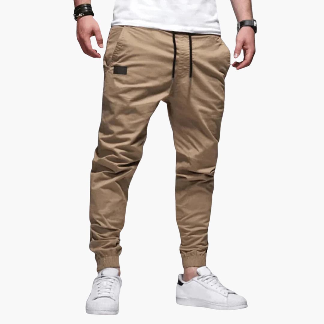 Pantalon pour homme avec taille élastique et cordon de serrage