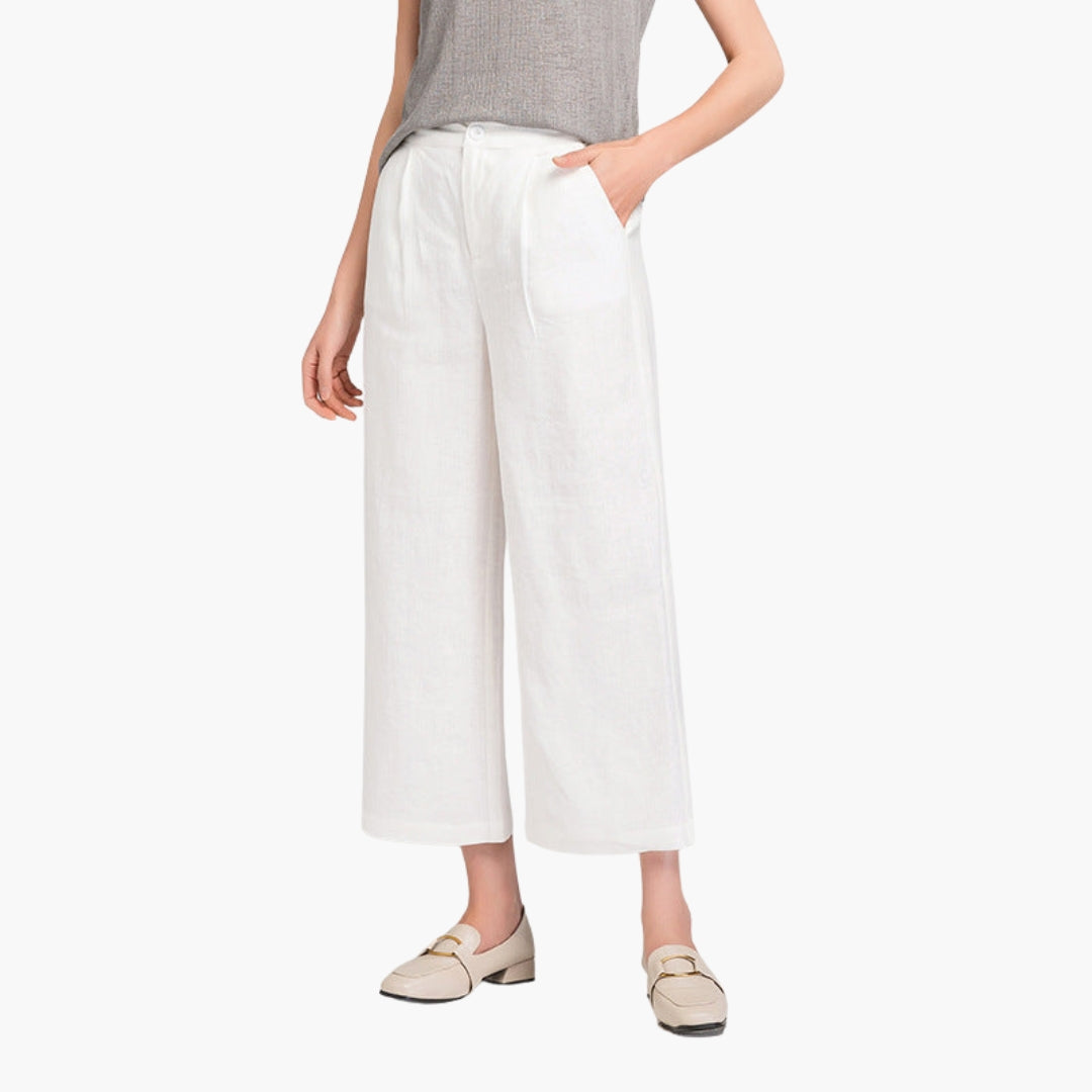 Pantalons pour femmes avec surface unie