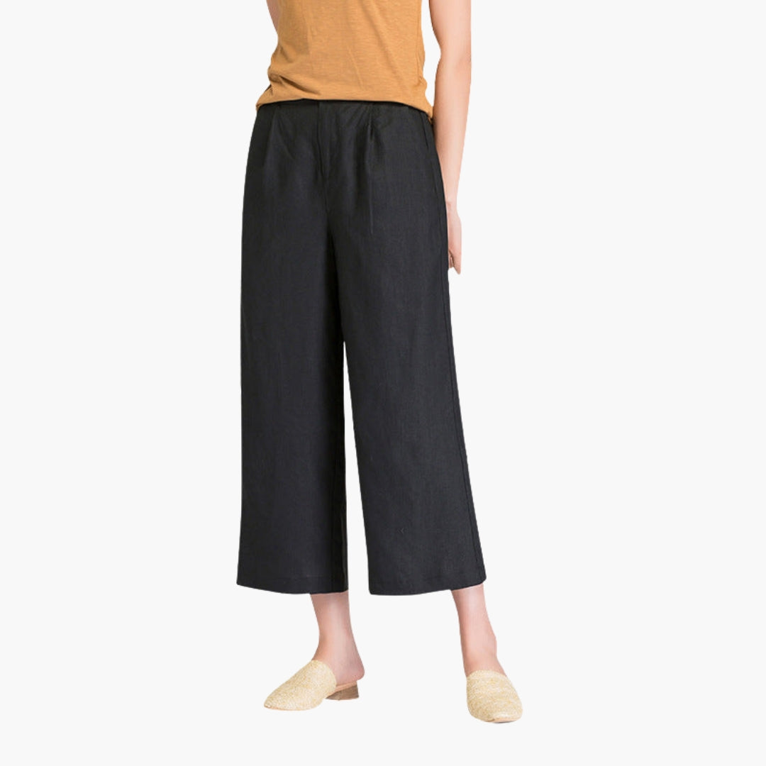Pantalons pour femmes avec surface unie