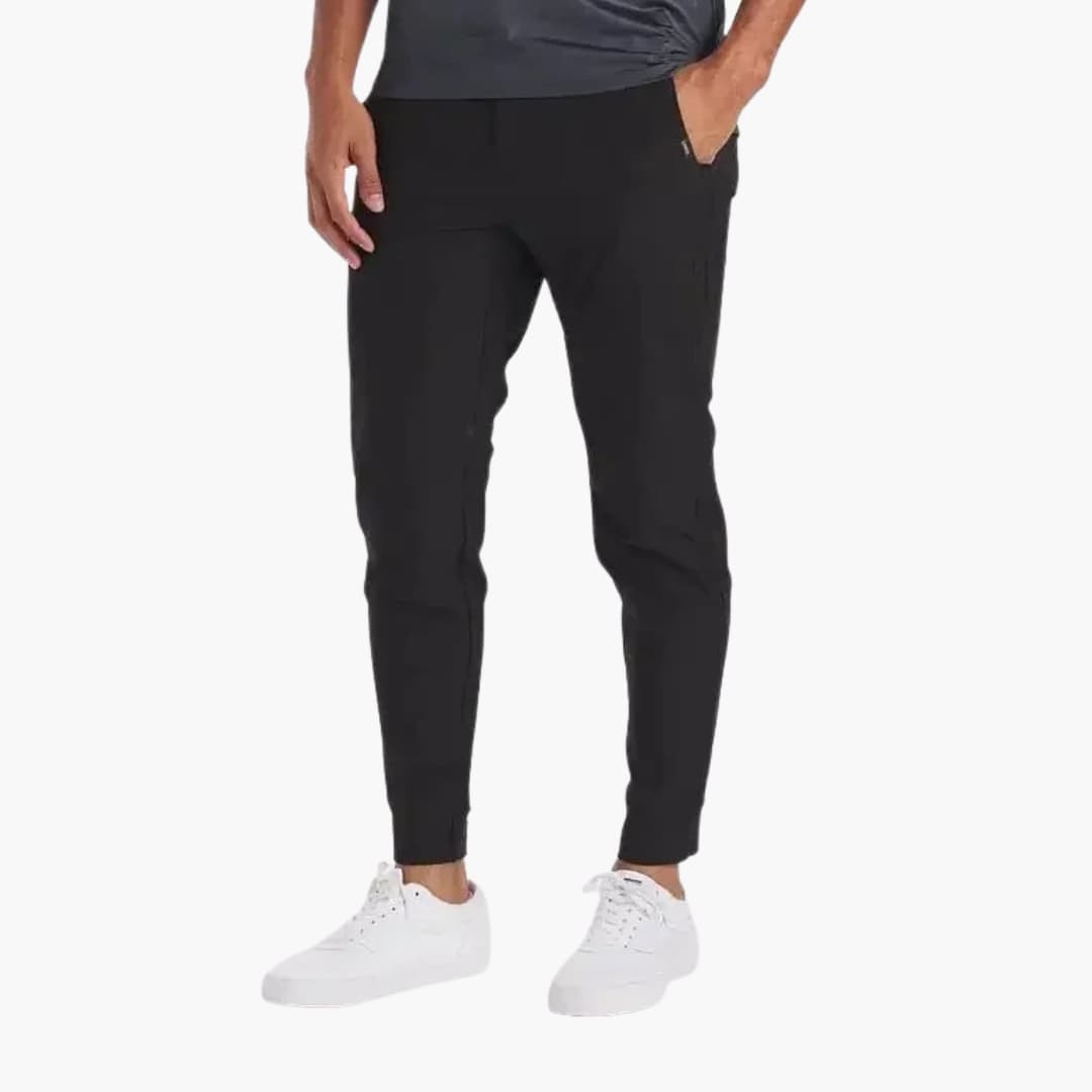 Pantalon stretch homme à taille haute avec poches arrière ouvertes