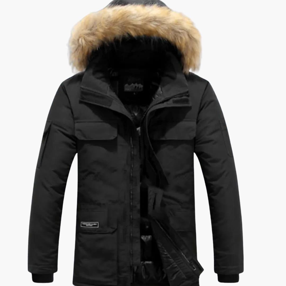 Parka homme avec capuche et fermeture éclair