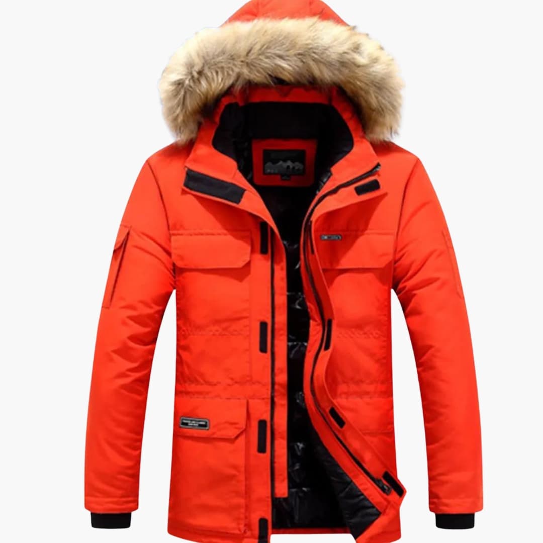 Parka homme avec capuche et fermeture éclair