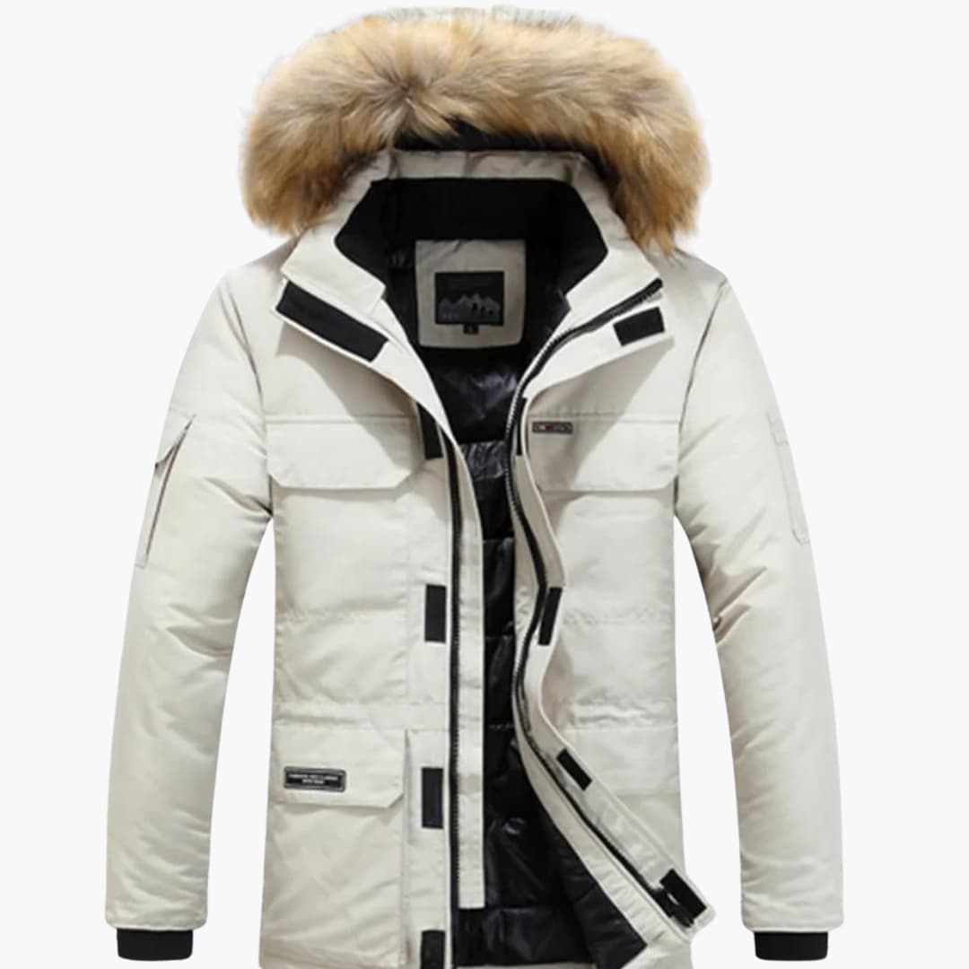 Parka homme avec capuche et fermeture éclair