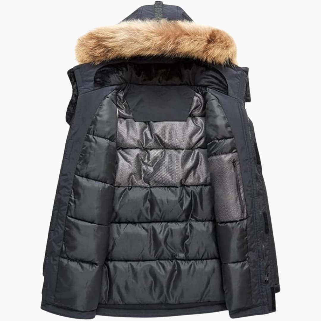 Parka homme avec capuche et fermeture éclair