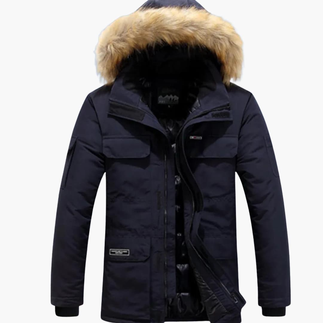 Parka homme avec capuche et fermeture éclair