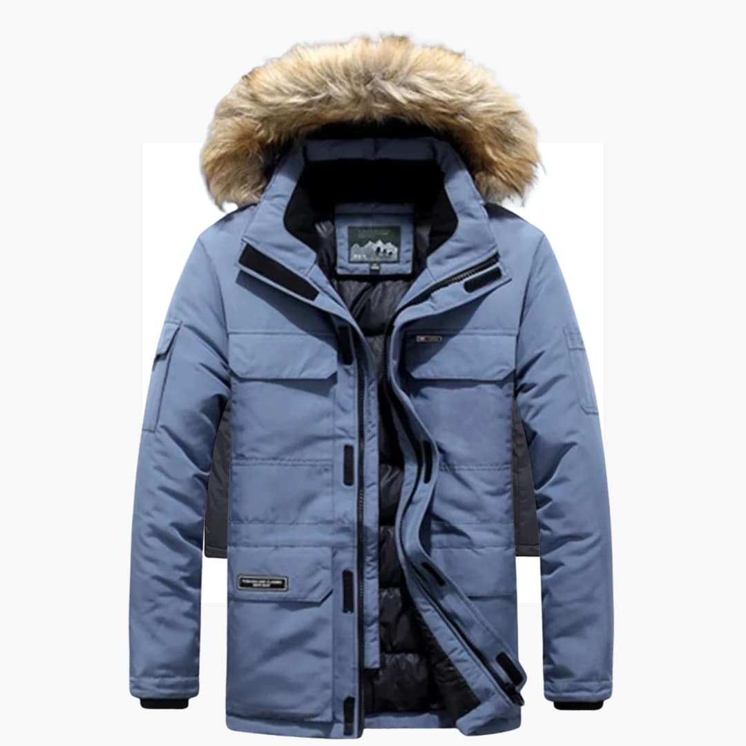 Parka homme avec capuche et fermeture éclair