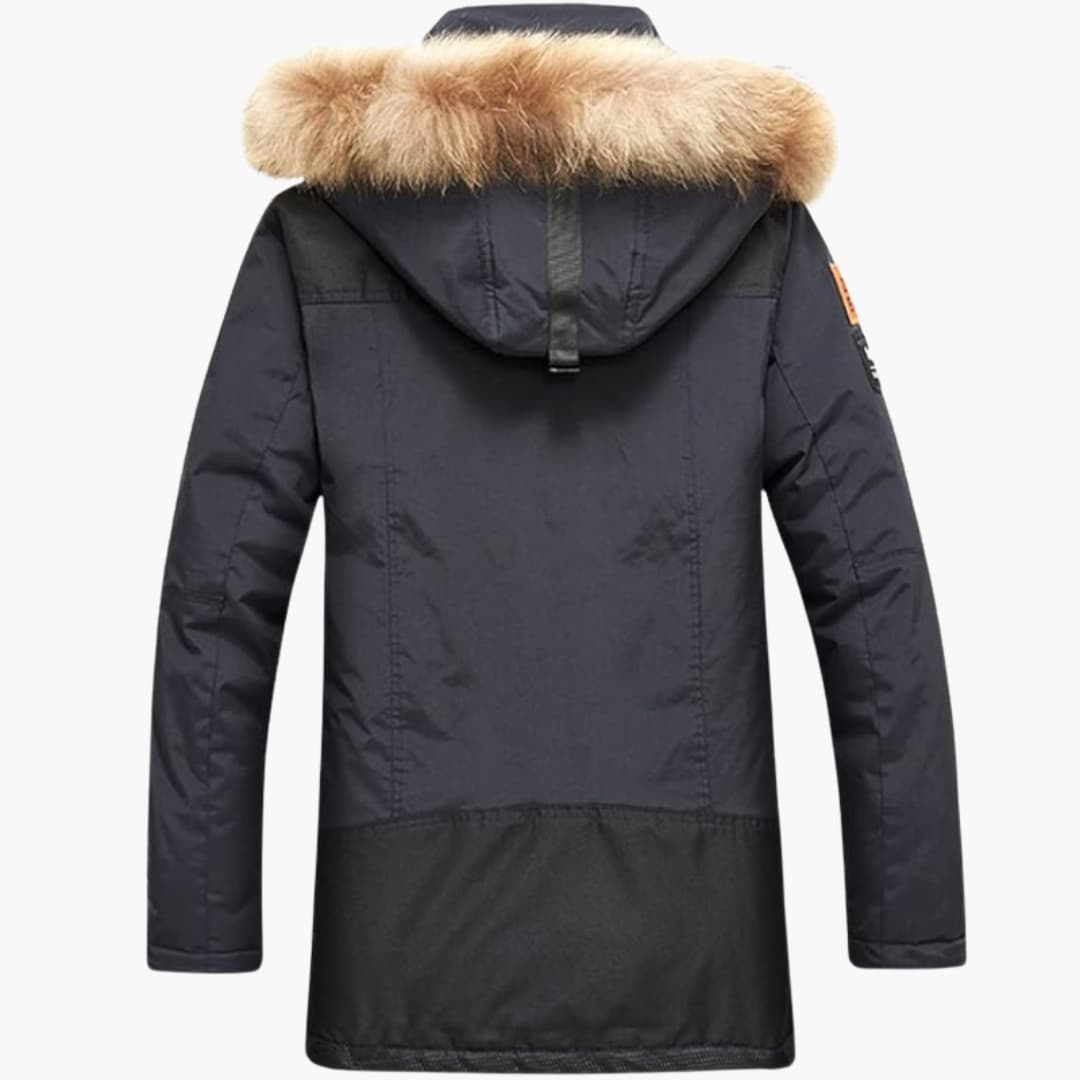 Parka homme avec capuche et fermeture éclair