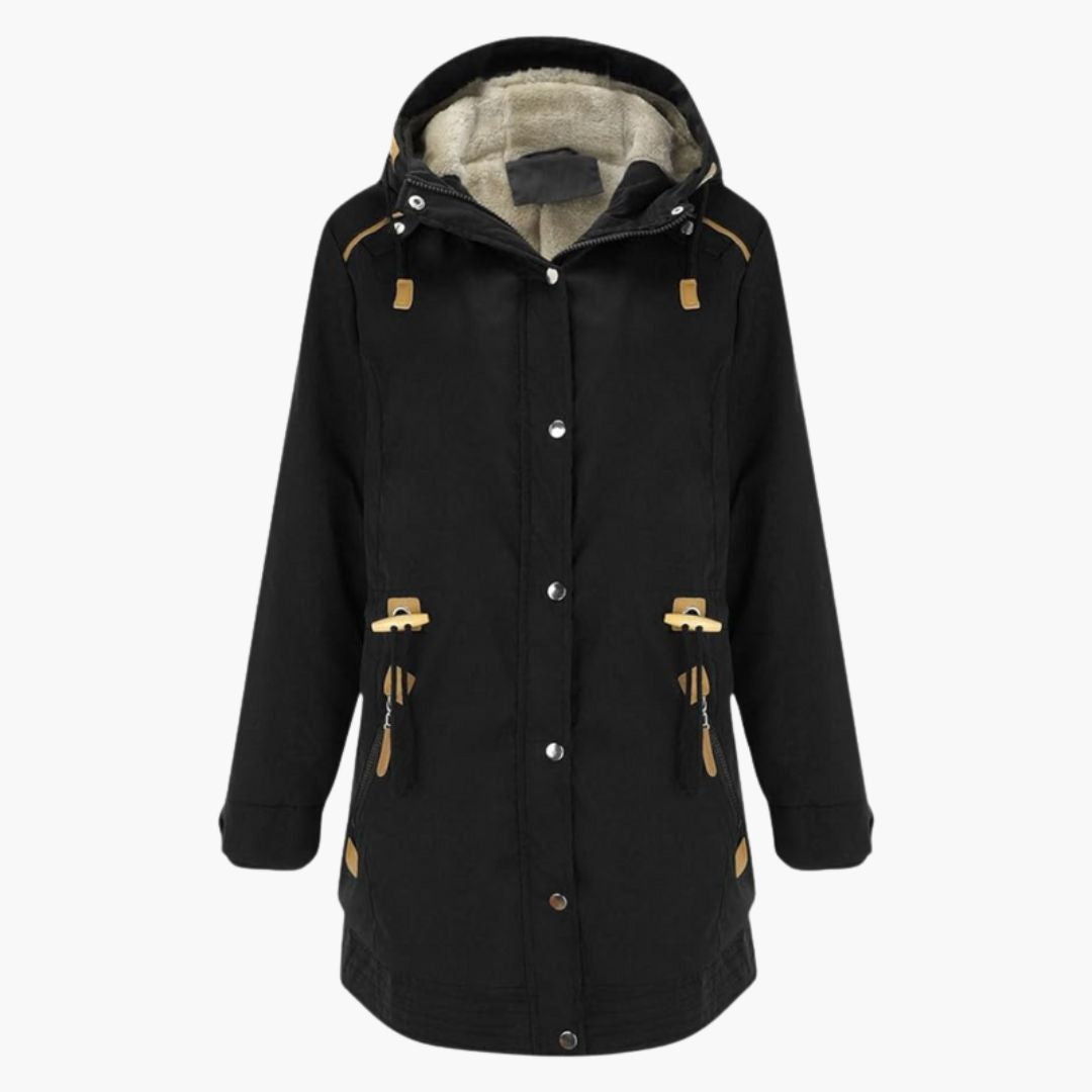 Parka veste femme avec capuche ajustable
