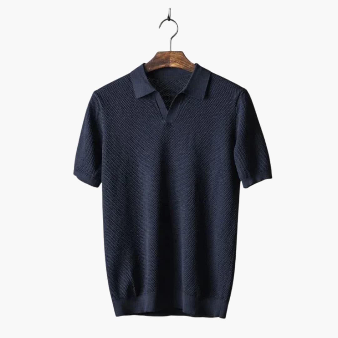 Polo Homme à Col Boutonné et Manches Courtes
