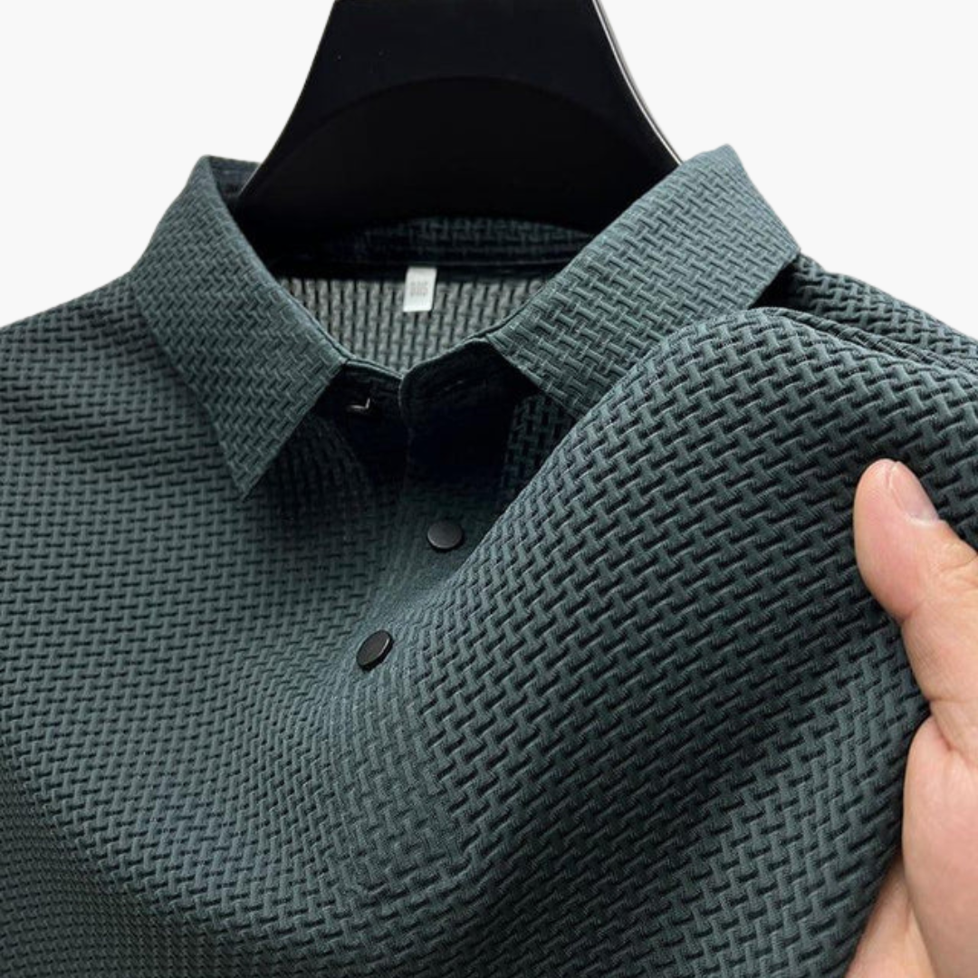 Polo à manches courtes pour homme avec col classique et patte de boutonnage